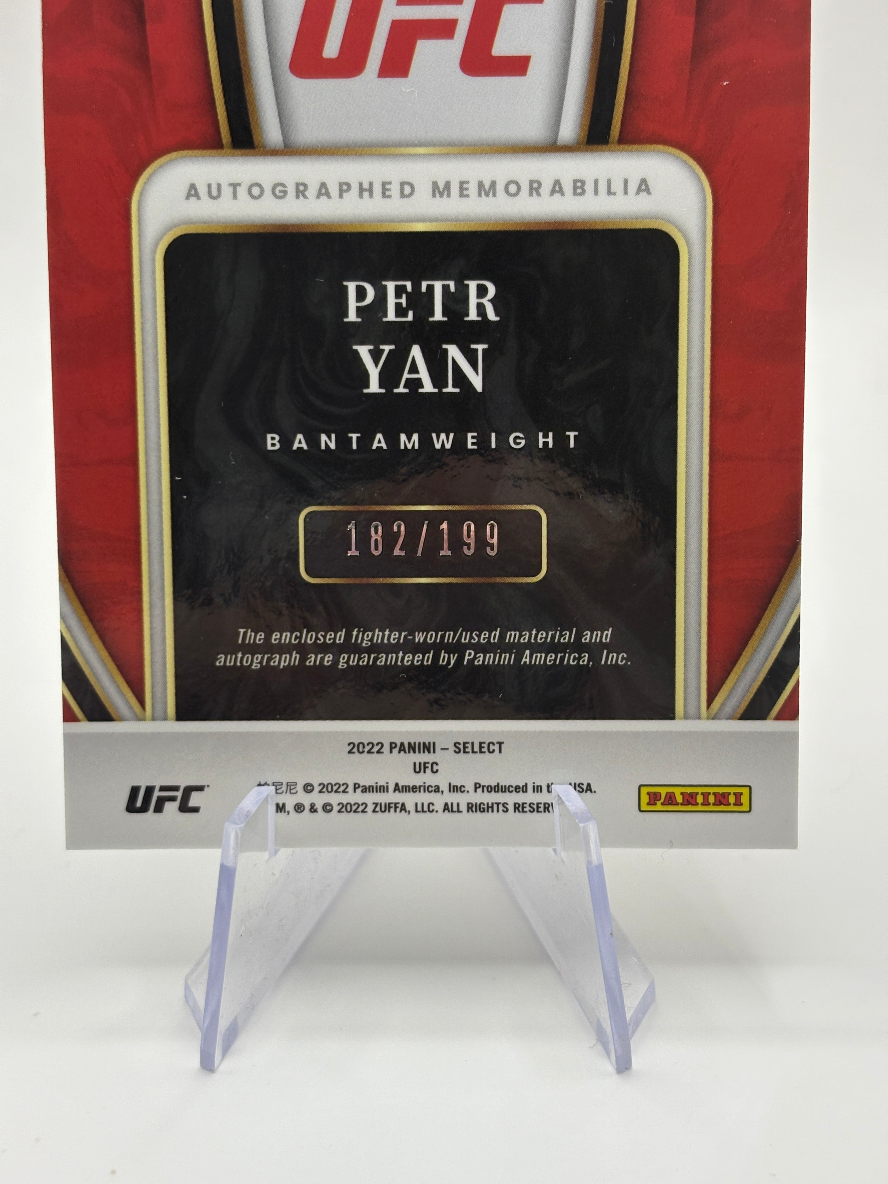 Petr Yan 2022 Panini Select UFC Select Silver Auto Patch Relic /199 FRENLY BRICKS - Open 7 Days